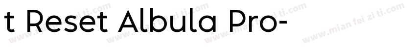 t Reset Albula Pro字体转换